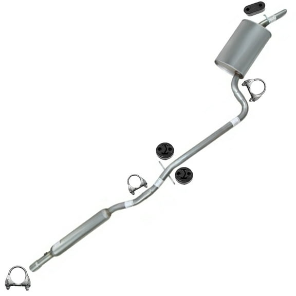 Stainless Steel Exhaust Resonator and Muffler Fits 2000-2005 Buick Lesabre, ParkAve and Pontiac Bonneville 3.8L - Direct Fit