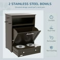 thumbnail image 6 of GVN Pet Feeder Station Storage Cabinet, Dog Food Storage Container with Dog Raised Bowls, Watering Supplies, Gray, 6 of 7