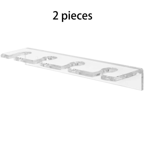 2PCS Clear Acrylic Under Cabinet Wine Glass Holder, Wall Wine Glass Storage Shelves, Stemware Wall Rack Storage Stand for Bar (2pcs)