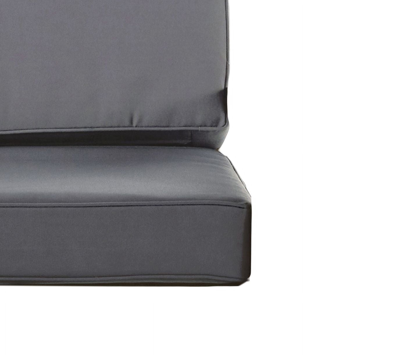 Outdoor Club Chair Replacement Cushion Cover Only, Soft Seat Cover for Patio Garden, Gray