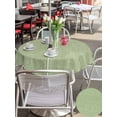 thumbnail image 6 of Outdoor Tablecloth with Umbrella Hole Zipper Vintage Sage Green Round Tablecloth 60" Waterproof Outside Table Cloth Farmhouse Retro Beige Solid Color Patio Table Cover Tablecloths for Picnic Party, 6 of 8