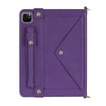 thumbnail image 7 of Dteck Case for iPad Pro 11 inch 2024,Folio Stand PU Leather Cover with Hand Strap, Crossbody Protective Case w/Pen Holder Card Slots Envelope Pocket Wallet Case for iPad Pro 11-in. (M4),Purple, 7 of 7