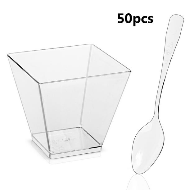 Vasos para postres desechables sale