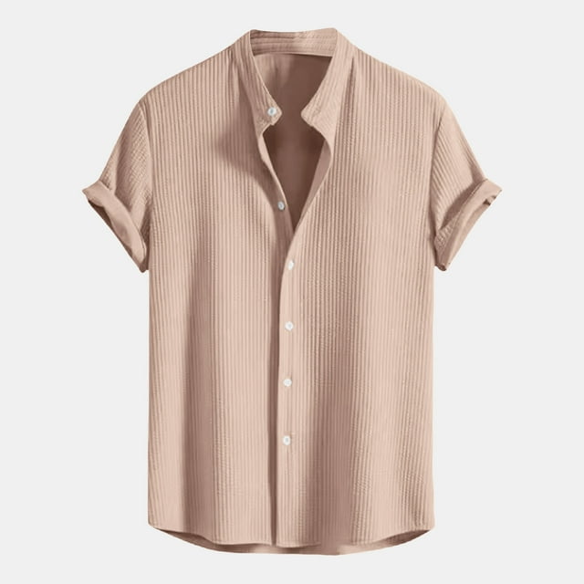 pstuiky Camisa de manga corta para hombre, Camiseta deportiva de manga corta con cuello en V y secado elástico para hombre, color liso camisas casuales para hombre xxl