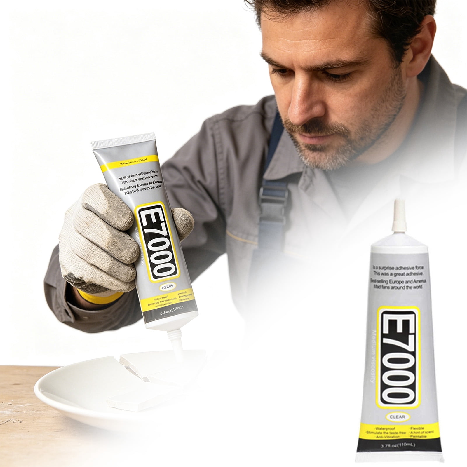 Diy Craft Multi-Purpose Waterproof Adhesive, E7000 Needle Type Glue, Jewelry, Phone Screen, Wood, Metal, Glass, Plastic, 110ml