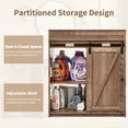 thumbnail image 4 of wow97e Farmhouse Bathroom Vanity with Sink, 24" Freestanding Bathroom Vanity Cabinet with Sliding Barn Door, 3 Storage Drawers & Adjustable Shelves, 4 of 7