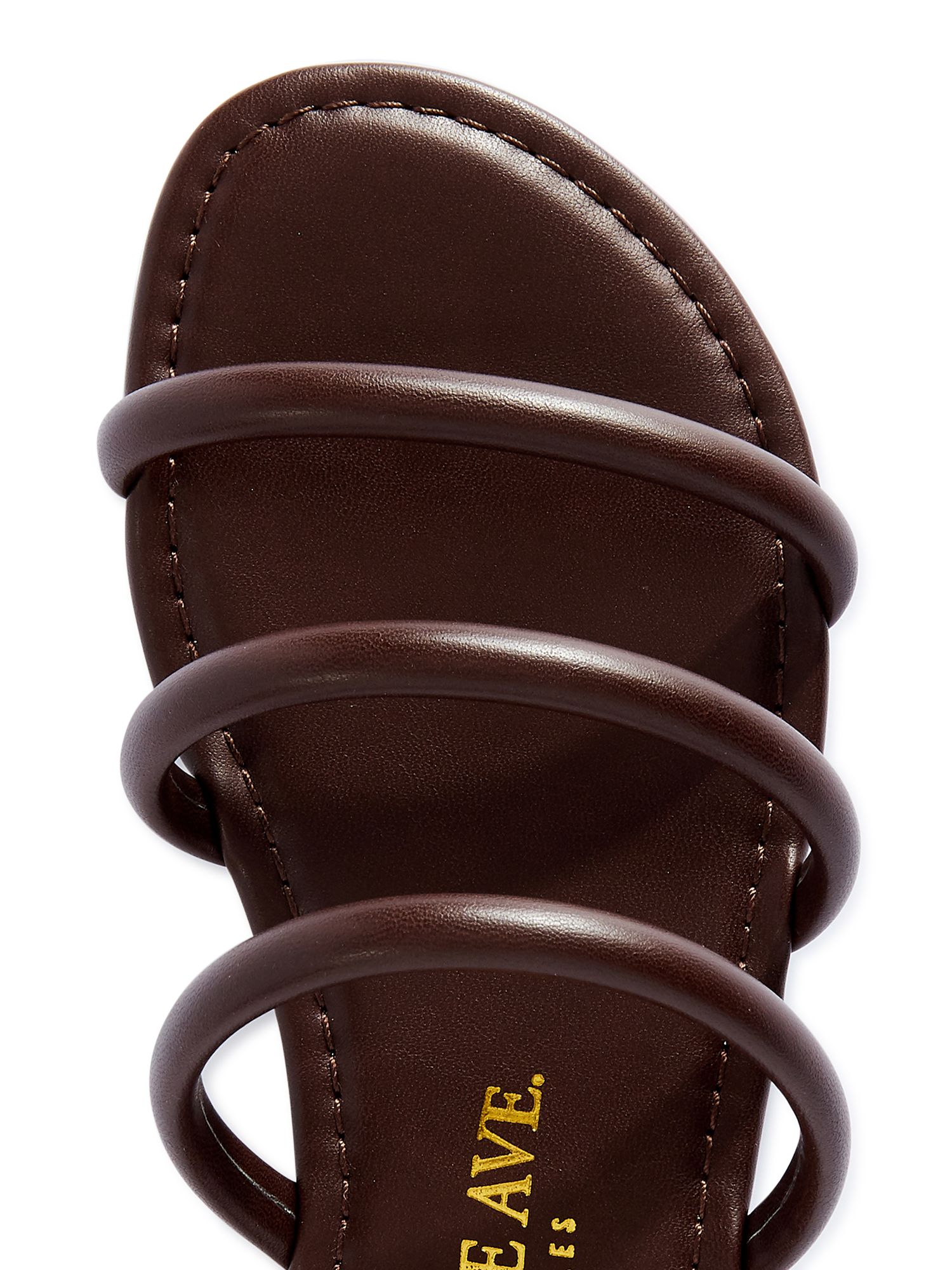 Melrose Ave Women's Faux Leather Three Strap Slide Sandals - image 4 of 6