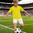 thumbnail image 5 of Football Jerseys for Boys Unisex Classic Blank Workout Sport Shirts V Neck Casual Fitness Outfits 3-14 Years Yellow, 5 of 8
