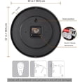 thumbnail image 3 of 12 Inch Silent Wall Clock Battery Operated Modern Metal Wall Clock Decorative for Living Room Kitchen Home Office School, 3 of 14