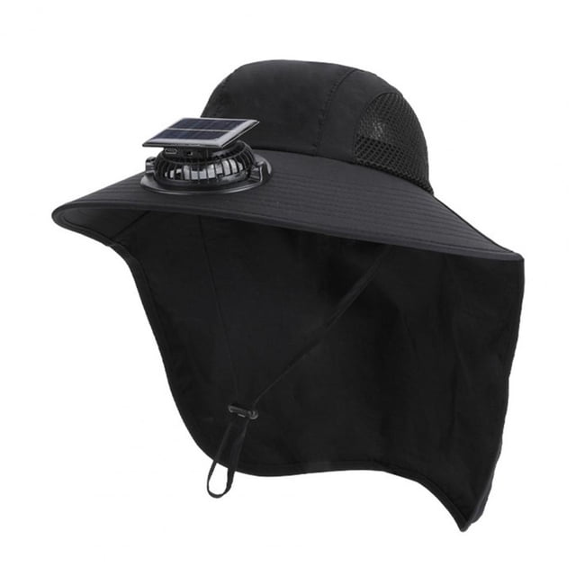 Naiovety Sombrero solar para actividades al aire libre con repelente al agua, sombrero de pesca, sombrero de pescador, sombrero para el sol con Escalada Negro