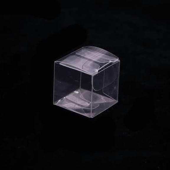 20Pcs Clear PVC Plastic Storage Boxes for Gift Packaging Square 5x5x5cm