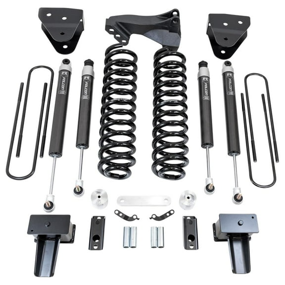 ReadyLIFT 49-27420 4'' Coil Spring Lift Kit with Falcon 1.1 Monotube Front/Rear Shocks and Front Track Bar Bracket For Ford F250/F350 Diesel 4WD