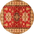 thumbnail image 1 of Ahgly Company Indoor Round Geometric Orange Traditional Area Rugs, 3' Round, 1 of 1