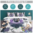 thumbnail image 3 of Wednesday Addams Comforter Bedding Set Cover 3 Piece with 2 Pillow Shams for Kids And Adults Bedroom Bed Decor (1 Duvet Cover+ 2 Pillow Shams)Wednesday Addams-102"x90", 3 of 7