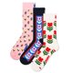 thumbnail image 1 of Happy Socks Calcetines, paquete de 3 - Clásicos, estampados, mezcla de algodón, colores mixtos Floral 36-40, 1 of 4