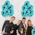 thumbnail image 2 of PMU 100 Pcs Graduation Balloons PartyTex 11 inch Premium Turquoise with All-Over Print Black Grad Caps-Confetti and Streamers Graduation Party Decorations, 2 of 7
