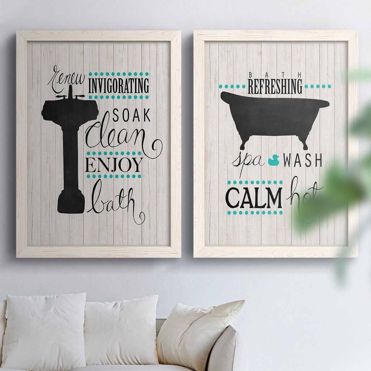 Invigorating Soak - Premium Framed Canvas 2 Piece Set - Ready to Hang