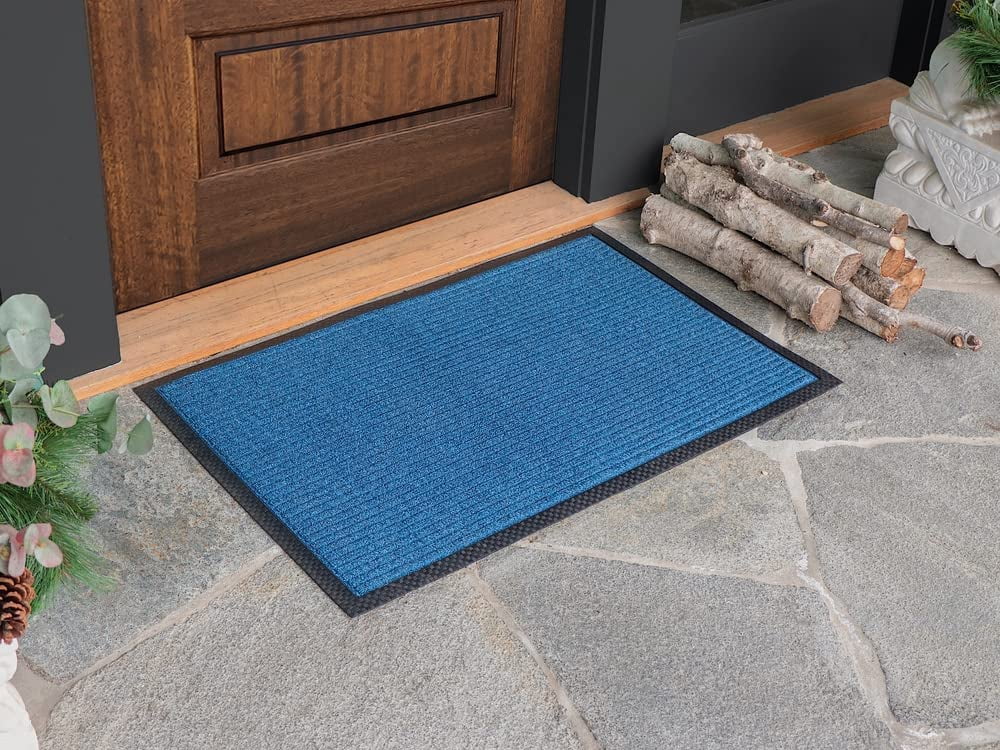 Envelor Front Door Mat Indoor Outdoor Entrance Doormat Non Slip Durable Floor Mat for Entry Mat Kitchen Rugs Home Decor Rugs Heavy Duty Mat Welcome Mat, 24 x 36 Inches, Blue