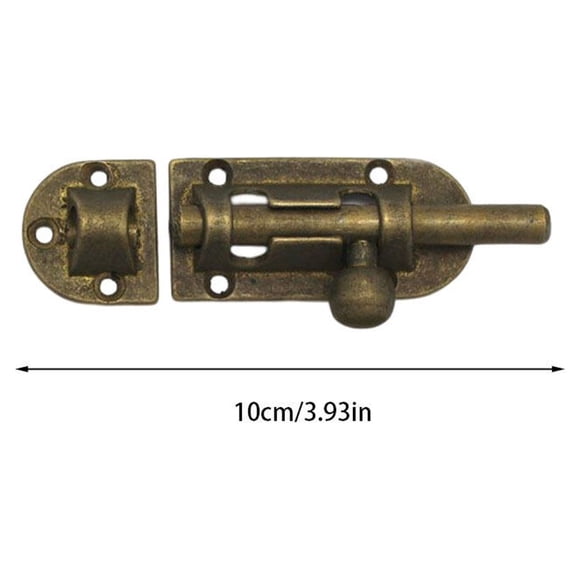Brass Door Latch Vintage Chinese Style Replacement Pre-drilled Decorative Household Hotel Window Bolts Sliding Buckle Hardware Bronze