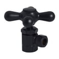 thumbnail image 6 of Westbrass D103X-03 Cross Handle Angle Valve, 1/2" IPS Inlet with 3/8" Compression Outlet, Matte Black, 6 of 9