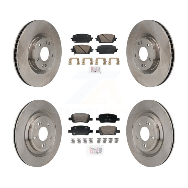 Transit Auto Front Rear Ceramic Pads and Disc Brake Rotors Kit for Car Hyundai Santa Fe Kia Sorento K8A-107732