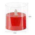 thumbnail image 4 of Lámpara de vela escritorio sin humo decorativo recargable para hotel (7,5 cm) rojo, 4 of 6