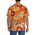 thumbnail image 3 of Fuzoiu Hippie Flower Print Men's Casual Short,Men's Short Sleeve Shirt,Mens Casual Button Down Shirts,Cuban Collar Summer Shirt for Beach, Vacation, and Outdoor Activities-Medium, 3 of 5