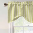 thumbnail image 4 of Yellow Striped Tie Up Valance Curtains for Windows, Kitchen Curtains Window Treatments, Modern Simple Farmhouse Beige Vintage Short Window Shades Valances for Bedroom Bathroom Cafe 42"x12", 4 of 8