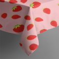 thumbnail image 3 of Red Strawberry Plants Fruit Pink Pattern Rectangle Tablecloth 60"x84",Waterproof Polyester Rectangle Table Cloth, Wipeable Spillproof Polyester Tablecloth for Dining, Camping, Indoor and Outdoor, 3 of 5