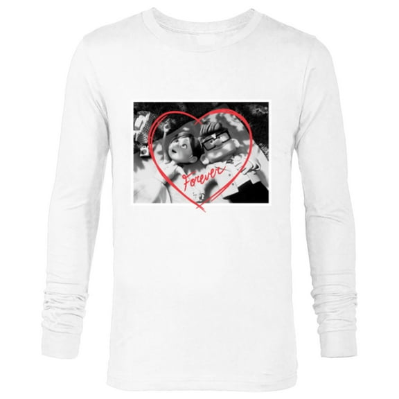Disney PIXAR UP Carl and Ellie Forever Heart - Long Sleeve T-Shirt for Men - Customized-White