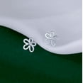 thumbnail image 4 of Solid 925 Sterling Silver Flower Stud Earrings for Women Teens Hollow Flower Stud Earrings Spring, 4 of 8