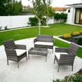 thumbnail image 4 of Juego de SALA para JARDÍN ilios innova 4 PIEZAS de mimbre sintético gris, 4 of 9