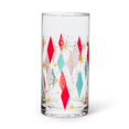 thumbnail image 1 of Abbott Collection AB-27-BOWLERAMA-HB 6.5 in. Glass Diamond Highball, Pink & Red, 1 of 1