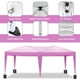 thumbnail image 4 of Smilegend 10x20 Folding Canopy Tent with 6 Removable Sidewalls Waterproof Portable Gazebo UPF 50+ Instant Shelter for Outdoor Events Parties Beach Camping Weddings, Pink, 4 of 6
