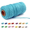 thumbnail image 1 of (109 yardas/1,5 mm/35 colores opcionales) 109 cordón de macramé para manualidades, hilo de macramé de algodón para panadero, fabricación artesanal, cuerda para tejer, suministros para decoración de bo, 1 of 4