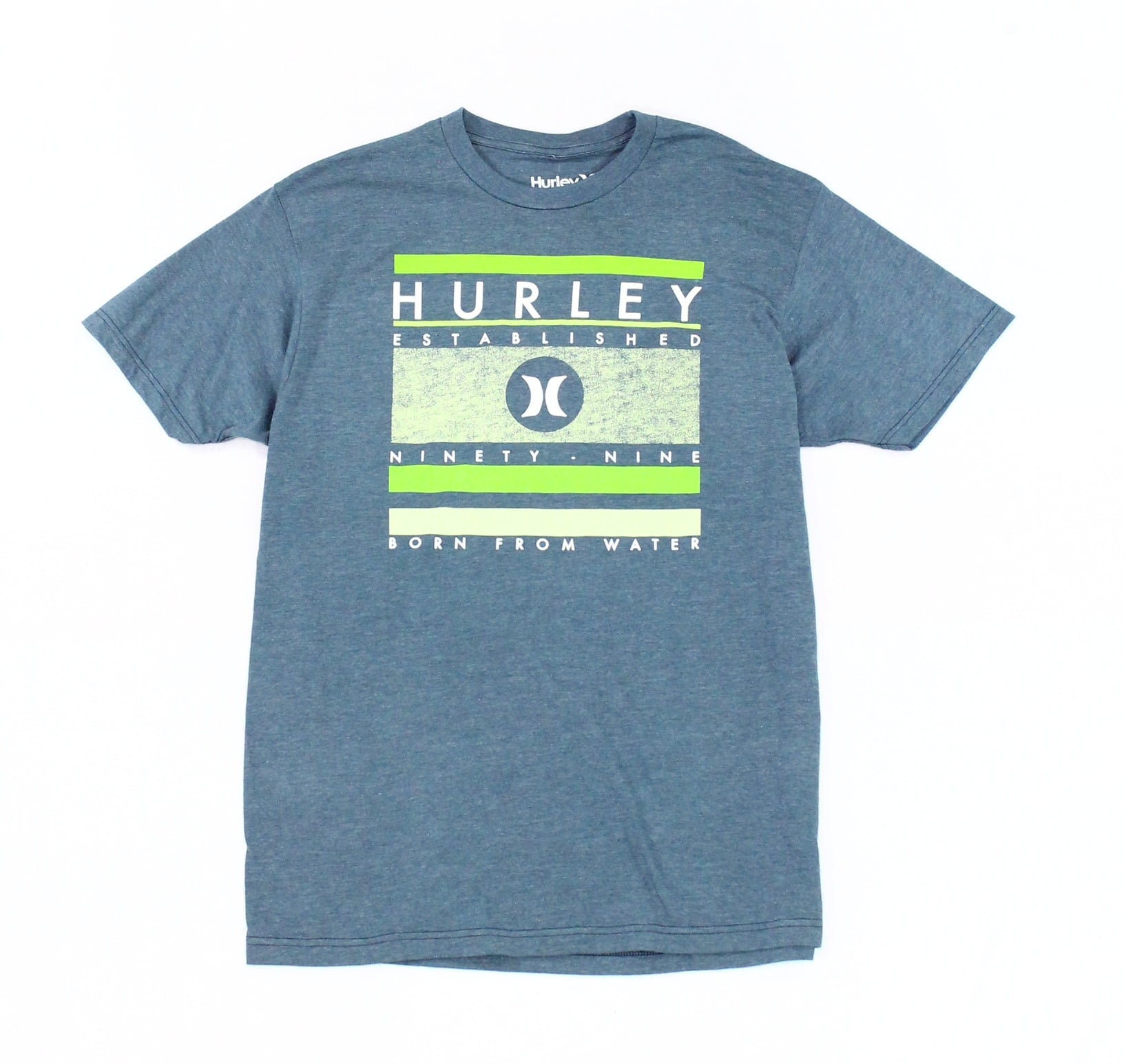 Hurley Hurley NEW Blue Mens Size Large L Crewneck Logo Graphic Tee T