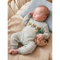 thumbnail image 3 of Cenuakty Baby Boy Fall Romper Casual Duck Embroideried Striped Crew Neck Long Sleeve Infant Boy Jumpsuit, 3 of 9