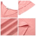 thumbnail image 5 of UVN Blouses for Women V Neck Half Bell Sleeve Shirts Summer Ladies Casual Flowy Tunic Tops, 5 of 8