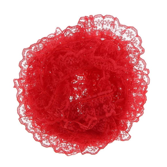 Tela de cinta de encaje floral para vestido de novia/boda, mantel de encaje floral, manualidades rojo