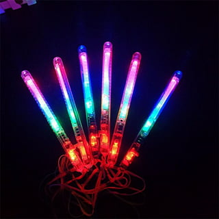 5Pack) Light-Up Foam Sticks LED Rally Rave Cheer Tube Soft Glow