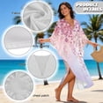 thumbnail image 6 of Xoenoiee Pink Cherry Blossom Print Womens Kaftan Dresses Plus Size Caftans Oversized Swimwear Coverups 2026 Summer Bathing Suit Lightweight Maxi Beach Dress, 6 of 7