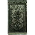thumbnail image 5 of Modefa Luxury Velvet Prayer Rug with Prayer Beads | Soft Elegant Muslim Turkish Janamaz Sajada Carpet for Men and Women | Plain Solid Prayer Mat Ramadan Eid Gift - Paisley (Dark Green), 5 of 5