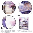 thumbnail image 3 of Designart "violet Ferris Wheel Eternal Carousel III" Cityscapes Floater Framed Wall Art Living Room, 3 of 7
