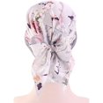 thumbnail image 5 of 1Pc/3Pcs Women Vintage Silky Turbans Bonnet Elastic Wide Band Multifunction Printing Hat Chemo Hair Loss Cap, 5 of 7