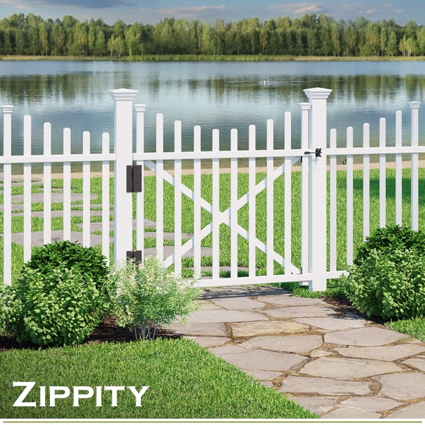 46in H x 49.5in W (1 Gate) Zippity Manchester Gate Kit, White 46in H x 49.5in W (1 Gate) Zippity Manchester Gate Kit, White
