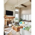 thumbnail image 3 of Living District Rohan 48" 6-Light Transitional Metal Chandelier in Satin Gold, 3 of 9