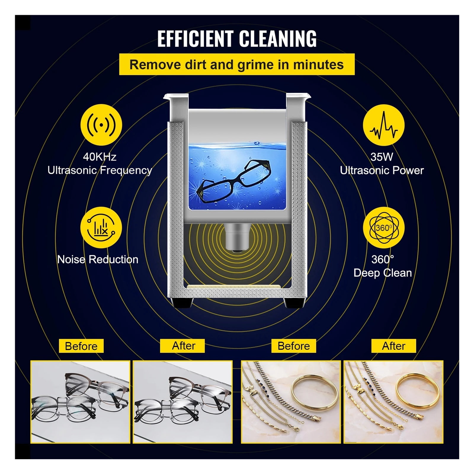 Home Appliance 0.8L 2L 3L 6L 15L Ultrasonic Cleaner Portable Washing Machine Dishwasher Lave-Dishes Ultrasound Bath