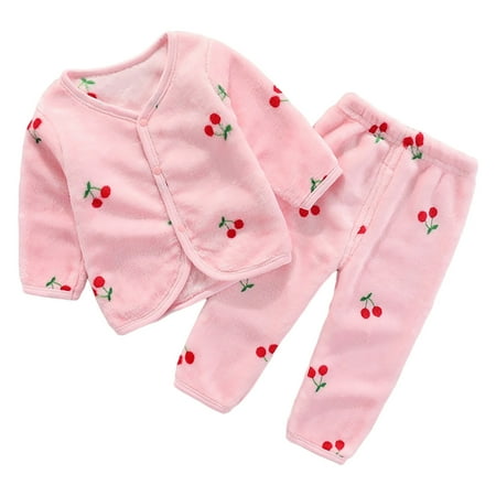 

JUMESG Girls Pant Sets Baby Girl Clothes Toddler Girl Outfit Denim Ripped Jeans Ruffle Shirt Pant Set (Pink 0-3 Months)