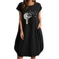 thumbnail image 2 of Lilgiuy Summer Sales Women's Dress Fashion Women Casual Round Neck Print Plus Size Pocket Dress, 2 of 4