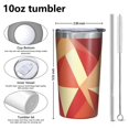 thumbnail image 4 of Orange Modern Art Geometric 10oz Tumblers Stainless Steel Tumbler with Lid and Straw,Vacuum Insulated Double Wall Travel Tumbler Cups with Cleaning Brush for Coffee, Tea, 4 of 4